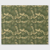Zen Ginkgo-Blattmuster Geschenkpapier (Flach)