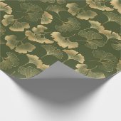 Zen Ginkgo-Blattmuster Geschenkpapier (Ecke)