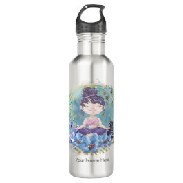 Zen Girl Yoga Wellness-Center Rocks Blume Spiritue Edelstahlflasche