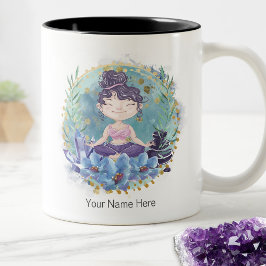 Zen Girl Yoga Wellness-Center Rocks Blume Spiritue Kaffeetasse