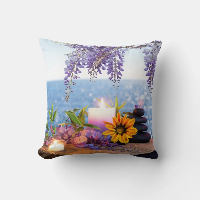 Zen-Glücksmeditationsfriedensyoga chakra namaste 2 Kissen (Vorderseite)