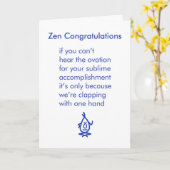 Zen-Glückwünsche - ein lustiges Glückwunschgedicht Karte (Gelbe Blume)