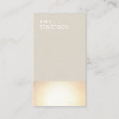 Zen Gold Glow Minimalistisch Beige Visitenkarte (Vorderseite)