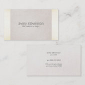 Zen Gold Glow Minimalistisch Linen Textur Look 1 Visitenkarte (Vorne/Hinten)