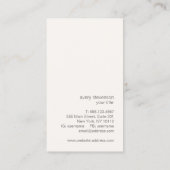 Zen Gold Glow Moderne Minimalistisch Taupe Visitenkarte (Rückseite)