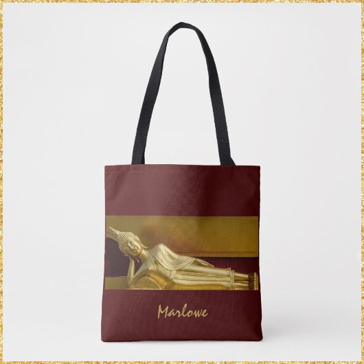 Zen Gold und Dunkle Rote Neukleidung Buddha Tasche
