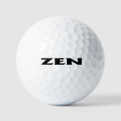 Zen Golfbälle mit schwarzem Wert 3 pk (Vorderseite)