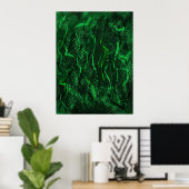 Zen Green Tunes Calming Abstract Wall Art Poster (Heimbüro)