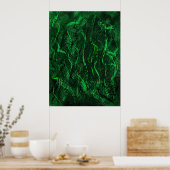 Zen Green Tunes Calming Abstract Wall Art Poster (Küche)