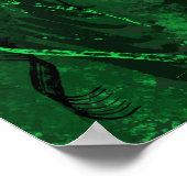 Zen Green Tunes Calming Abstract Wall Art Poster (Ecke)