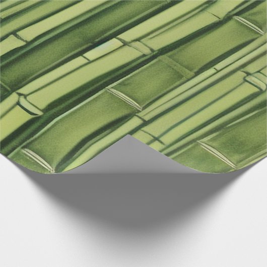 Zen-grüne Bambus Muster Hintergrund Natur asia ja Geschenkpapier (Ecke)