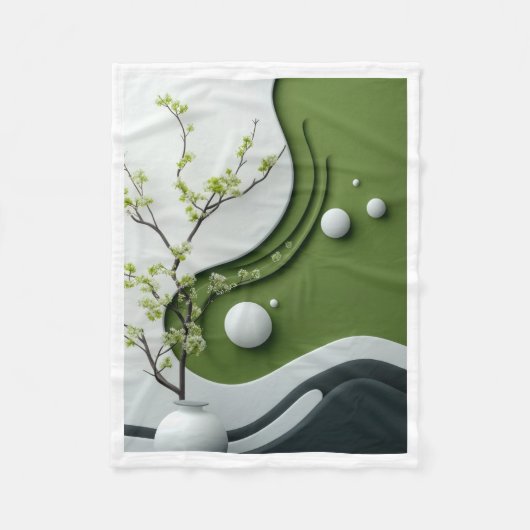 Zen Grüner Zweig und Kugeln Decke (Vorderseite)