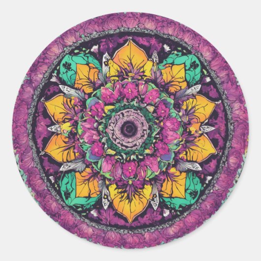 Zen Harmony Mandala Sticker (Vorderseite)