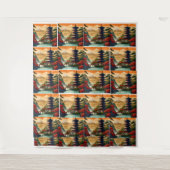 Zen Harmony Pagoda Tapestry Wandteppich (Vorderseite)