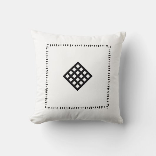 Zen Harmony Pillow | Minimalist Tibetan Art Cushio Kissen (Vorderseite)