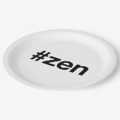 ZEN Hashtag Pappteller (Schrägansicht)