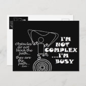 Zen-Hindernisse blockieren den Weg nicht - ich bin Postkarte (Vorne/Hinten)