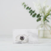 Zen-hohe weiße Schlüsselanemone auf Visitenkarte (Stehend Vorderseite)