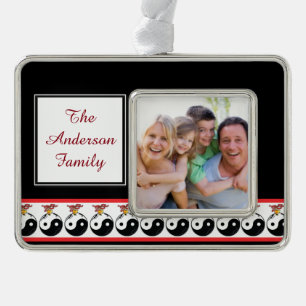 Zen Holiday Ornaments Rahmen-Ornament Silber