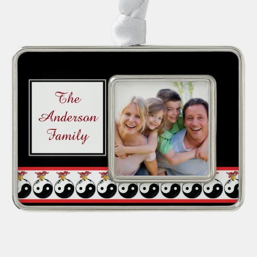 Zen Holiday Ornaments Rahmen-Ornament Silber (Vorderseite)