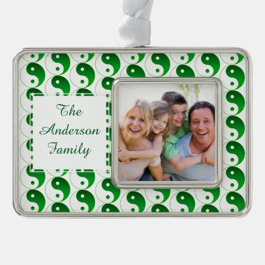 Zen Holiday Ornaments Rahmen-Ornament Silber (Vorderseite)