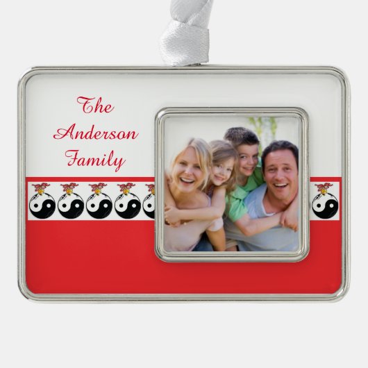 Zen Holiday Ornaments Rahmen-Ornament Silber (Vorderseite)