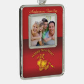 Zen Holiday Ornaments Rahmen-Ornament Silber (Rechts)