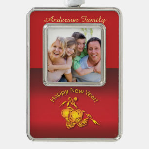 Zen Holiday Ornaments Rahmen-Ornament Silber