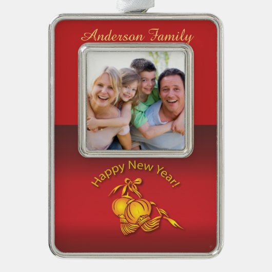 Zen Holiday Ornaments Rahmen-Ornament Silber (Vorderseite)