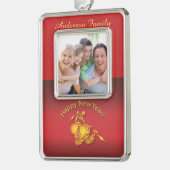 Zen Holiday Ornaments Rahmen-Ornament Silber (Links)