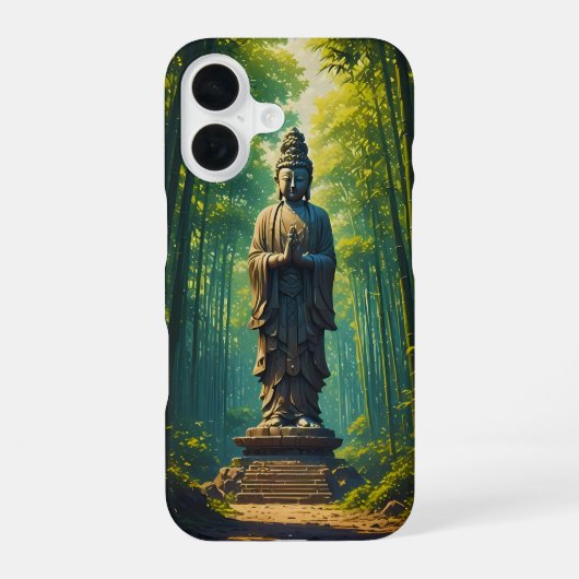 Zen im Bambushain iPhone 16 Hülle (Rückseite)