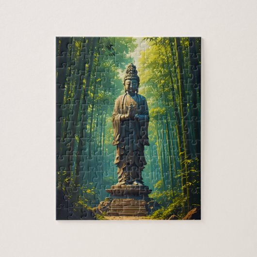 Zen im Bambushain Puzzle (Vertikal)