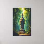 Zen in der Bambusgrove Leinwanddruck (Vorderseite)