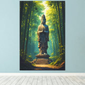 Zen in der Bambusgrove Leinwanddruck (Insitu (Holzboden))