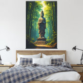 Zen in der Bambusgrove Leinwanddruck (Insitu (Schlafzimmer))