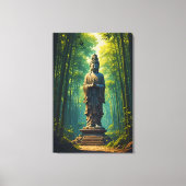 Zen in der Bambusgrove Leinwanddruck (Vorderseite)