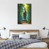 Zen in der Bambusgrove Leinwanddruck (Insitu (Schlafzimmer))