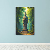 Zen in der Bambusgrove Leinwanddruck (Insitu (Holzboden))