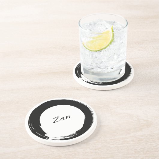 Zen in Enso Circle Untersetzer (Seite)