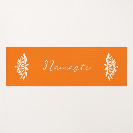 Zen Inspiriert Flaming Lotus Blume Yoga Mat Yogamatte (Vorderseite (Horizontal))