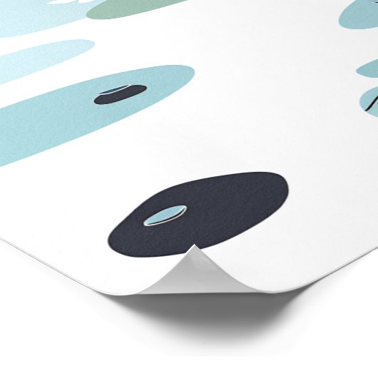 Zen Inspirierte Teichkunst Poster (Ecke)