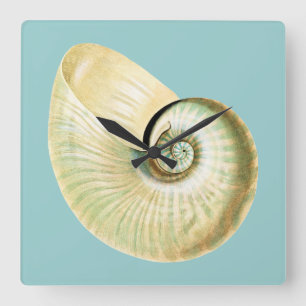 Zen-inspiriertes Strand-Thema Quadratische Wanduhr