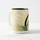 Zen-inspiriertes Strand-Thema Zweifarbige Tasse (Vorderseite Links)