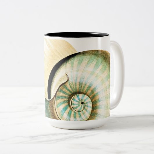 Zen-inspiriertes Strand-Thema Zweifarbige Tasse (VorderseiteRechts)