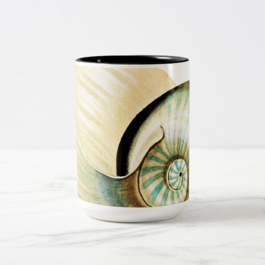 Zen-inspiriertes Strand-Thema Zweifarbige Tasse (Mittel)