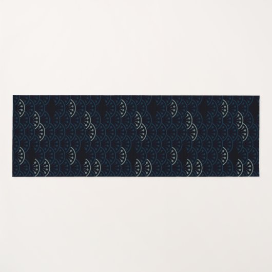 Zen Japandi Style Fan Geometric Muster Yogamatte (Vorderseite (Horizontal))