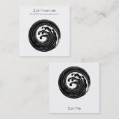 Zen | Japanische Welle | Minimal Telefonnummerkarte (Vorne/Hinten)