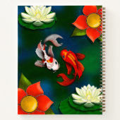Zen Journal Yin Yang Koi Fish White Lotus Pond Notizblock (Rückseite)