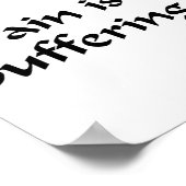 Zen Joy - Leiden ist optional Poster (Ecke)