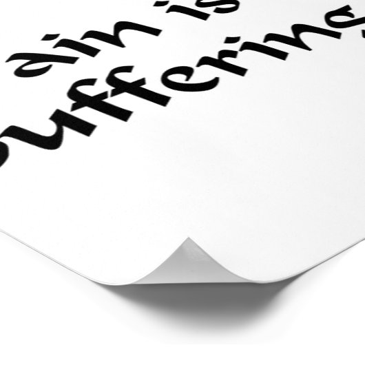 Zen Joy - Leiden ist optional Poster (Ecke)